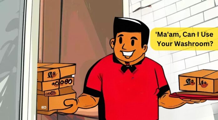 “Can I Have Some Water Again?” Delivery Boy Sexually Harasses Woman At Home Delivery Boy